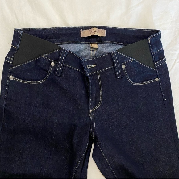 Paige Maternity stretchy skinny navy blue jeans size 26 - Picture 3 of 7